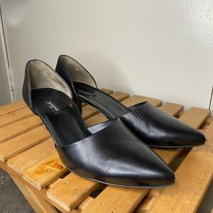 Paul Green Black leather kitten heel